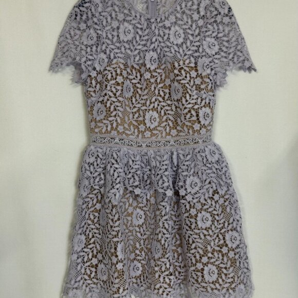 self-portrait lavender lace dress NWT size 6 - Picture 10 of 10